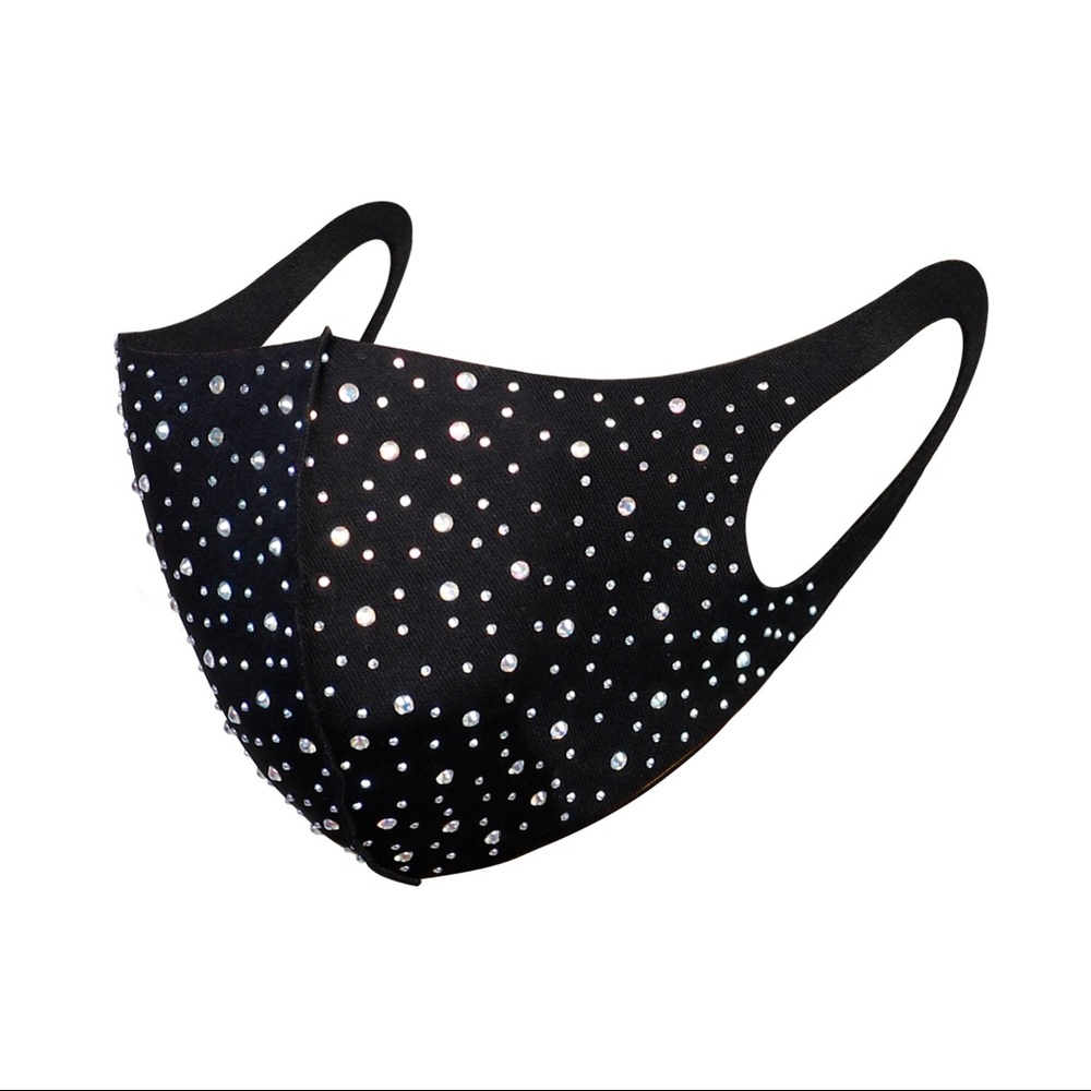 Rhinestones Sparkle Reusable Fashion Face Mask - Picture 9 of 11